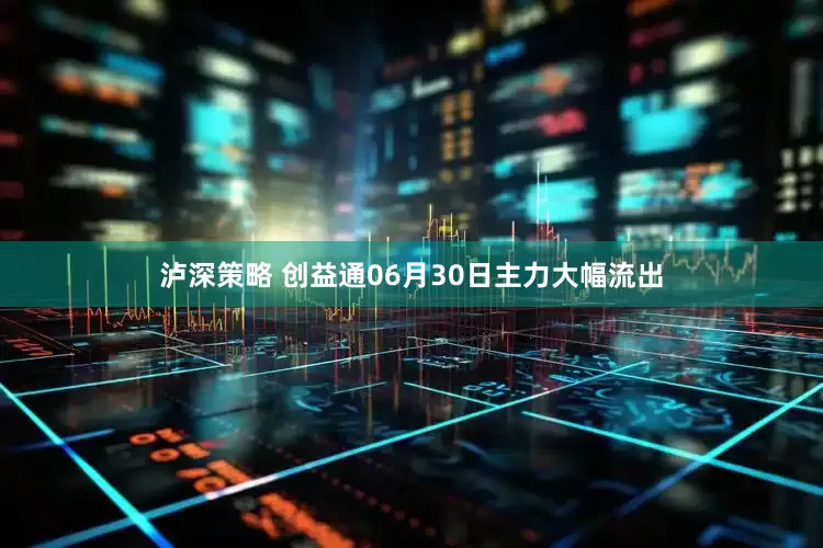 泸深策略 创益通06月30日主力大幅流出